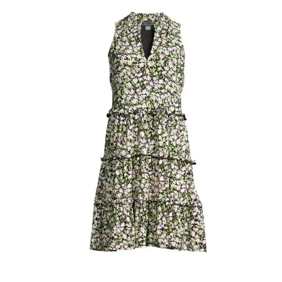 Tommy Hilfiger Floral Multi-Color Tiered Shift Dress Size 6 Womens Sleeveless - Picture 7 of 13